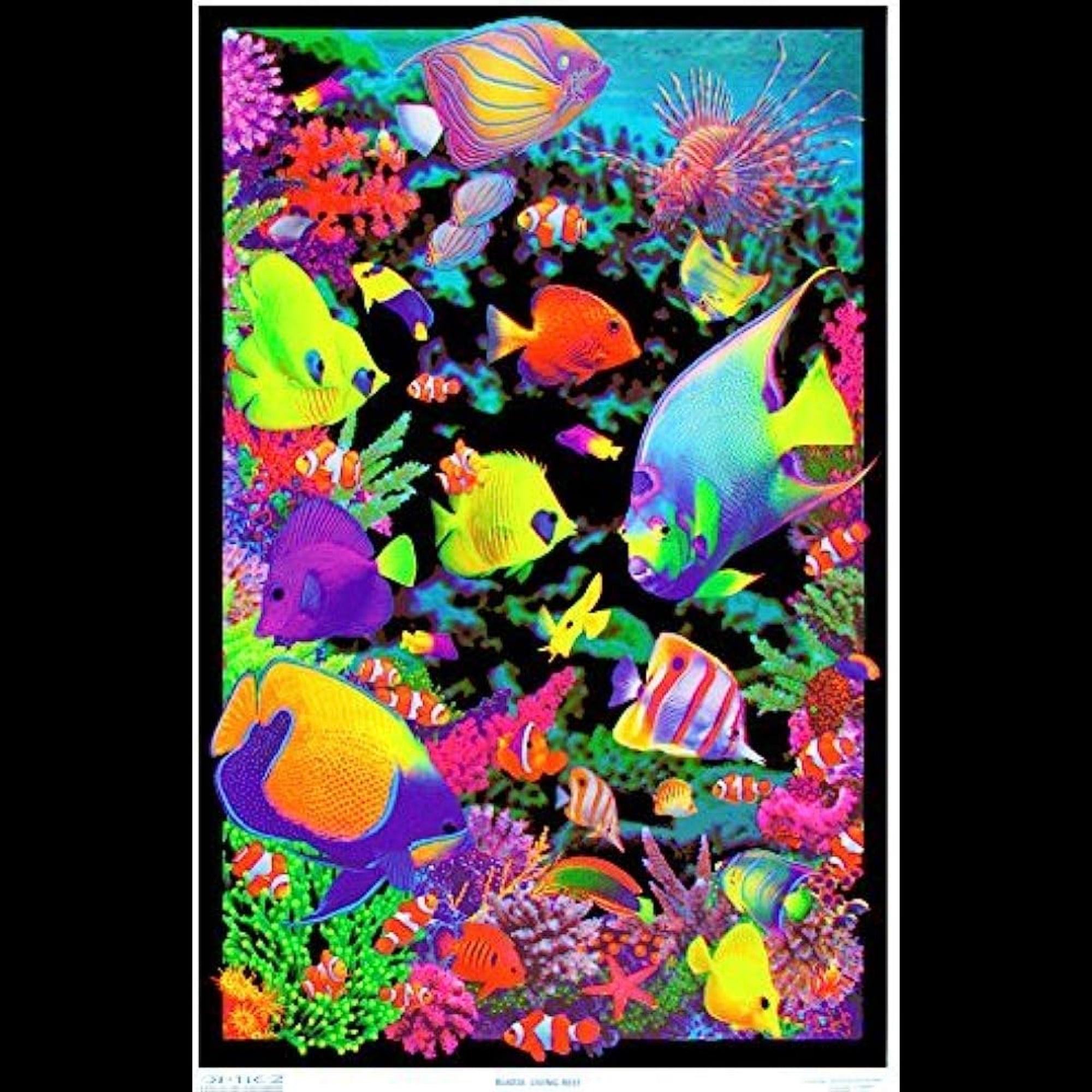 Living Reef Blacklight Poster