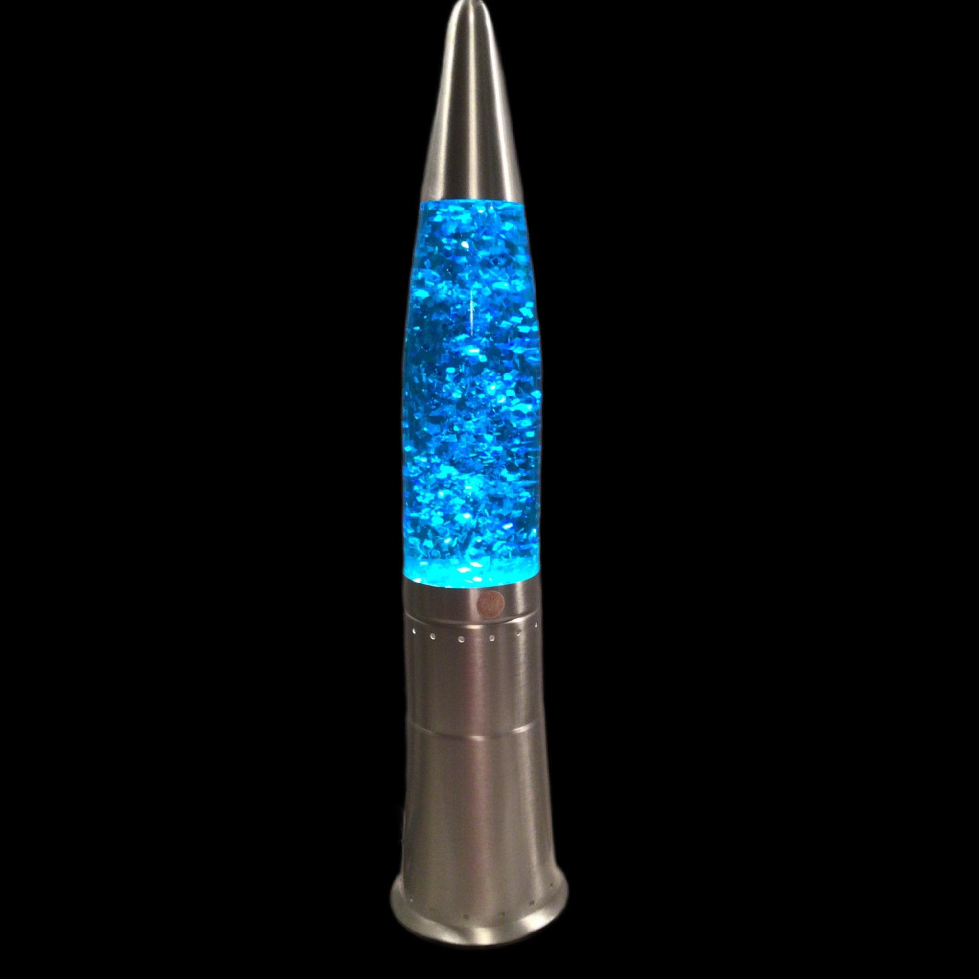 blue glitter lamp