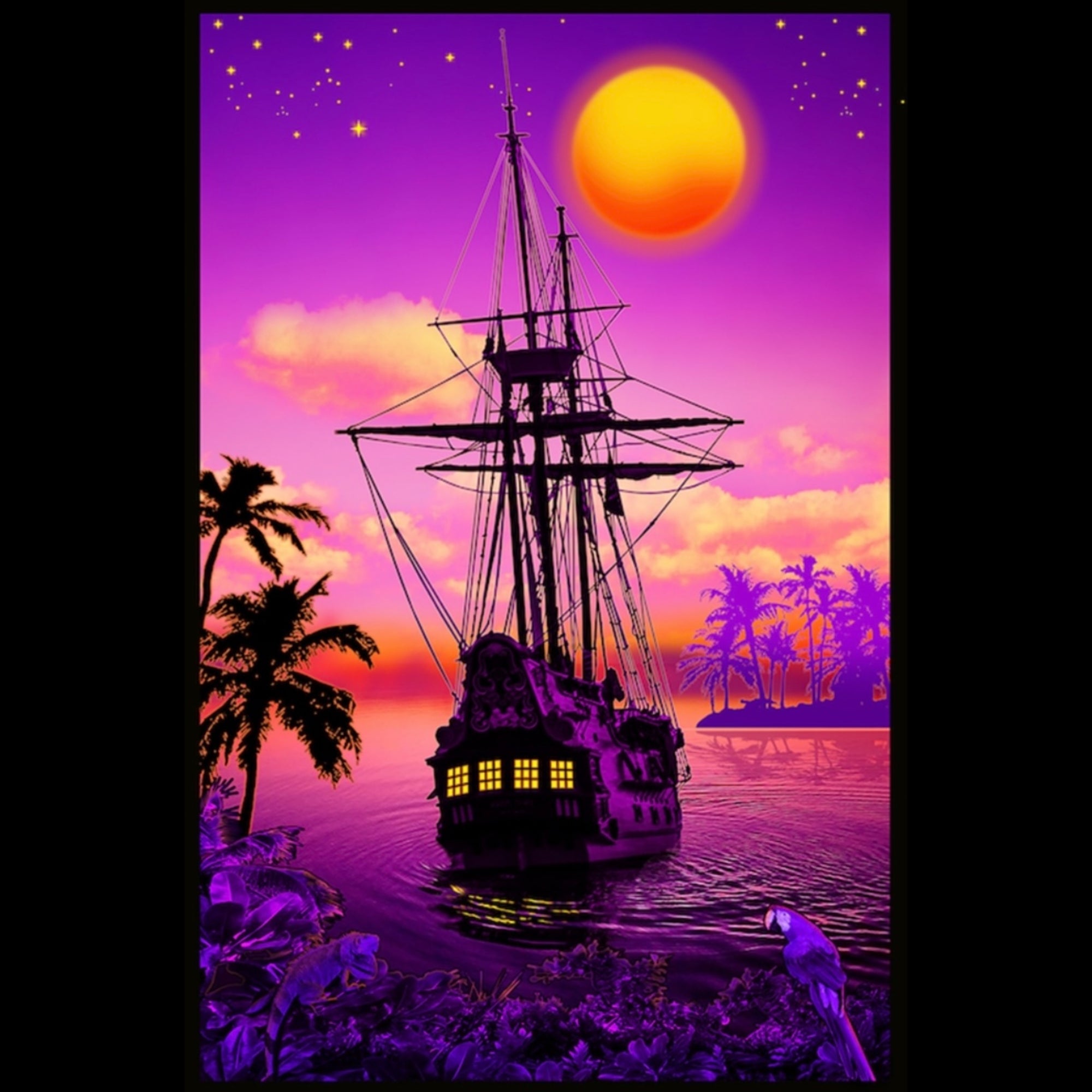 pirate blacklight poster